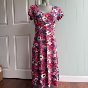 Boden Multicolor Floral knee Length Jersey dress